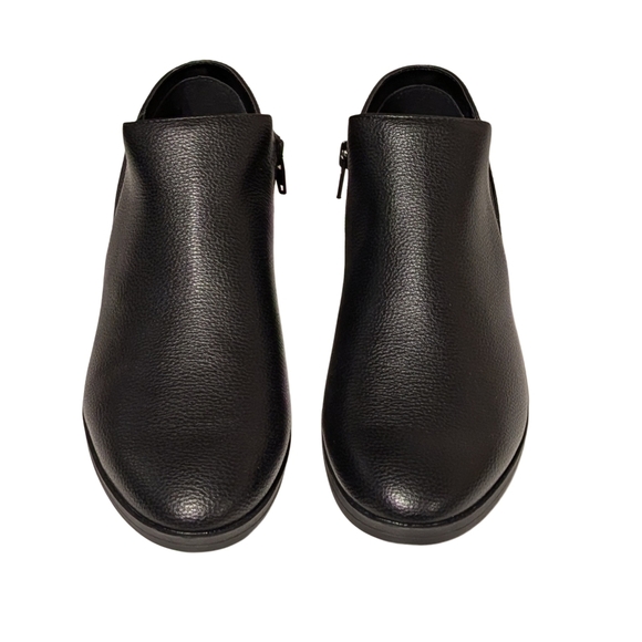 Kensie Shoes - Kensie Black Leather Ankle Booties